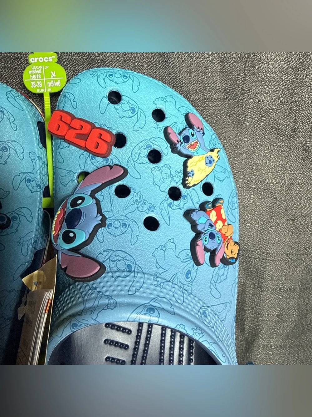 Crocs Disney Lilo & Stitch Classic Clog Multi Size Blue Sandals 213006-90H NEW